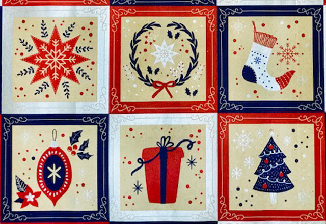 plan PAPEL DE REGALO KRAFTS NAVIDEÑO  AZUL 
