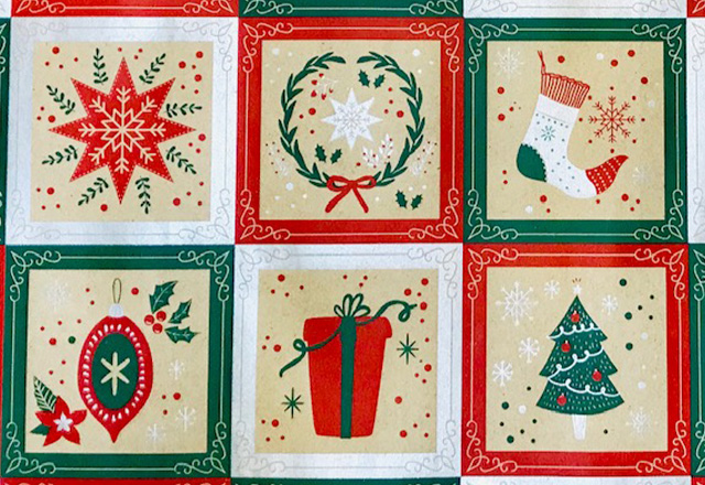 plan PAPEL DE REGALO KRAFTS NAVIDEÑO VERDE